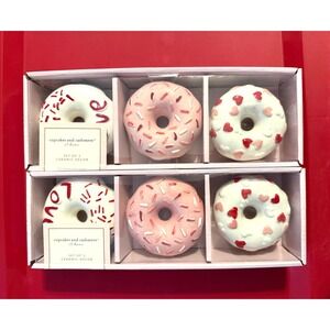 Cupcakes and Cashmere Ceramic Frosted Donuts Valentine's Day Table‎ Decor Set 6